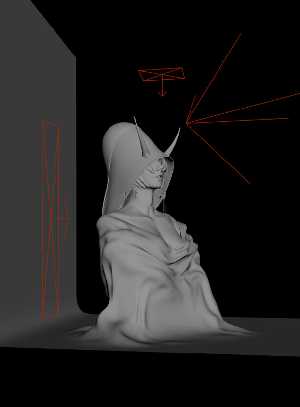 vray lights positions