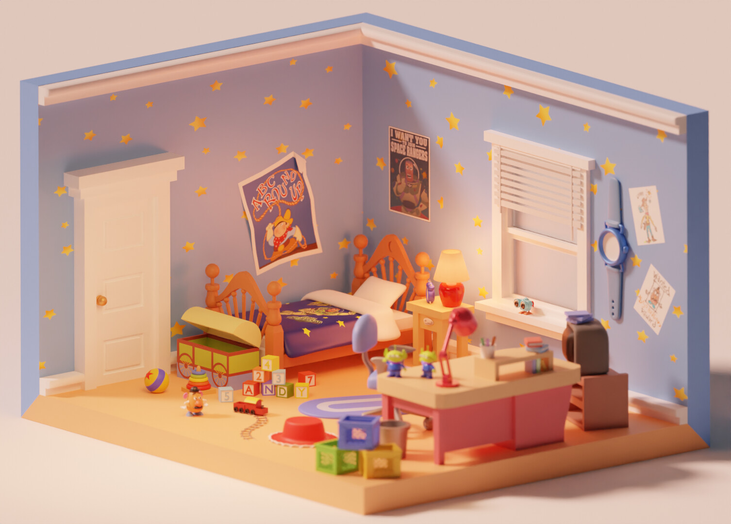 ArtStation Andy's room from Toy Story