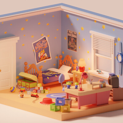 ArtStation - Boo's room from Monsters, Inc