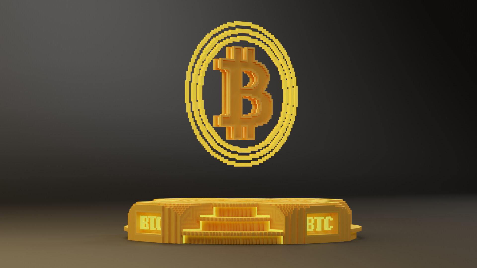 Improvox Studios - Bitcoin Temple Voxel Art