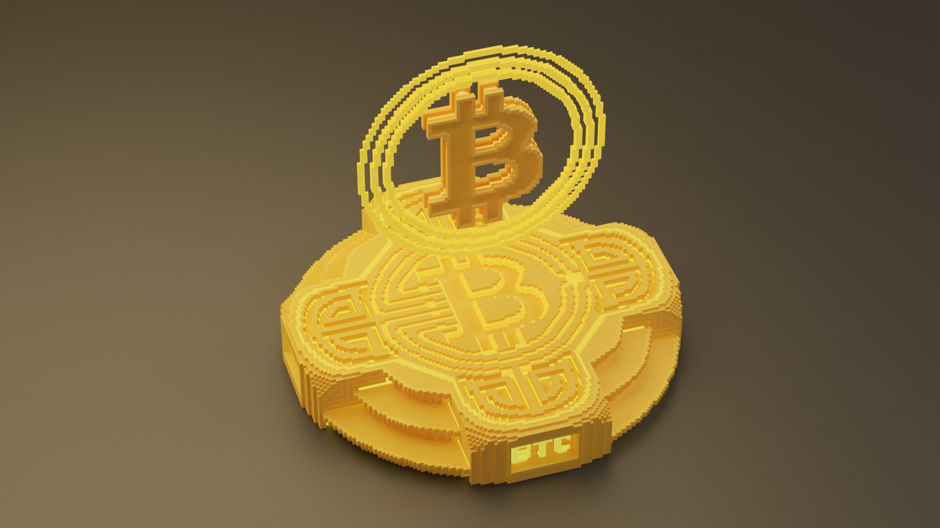 Improvox Studios - Bitcoin Temple Voxel Art