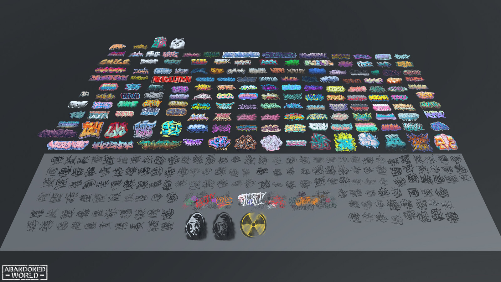 Graffiti Pack Decals 5 in 1 for Unity