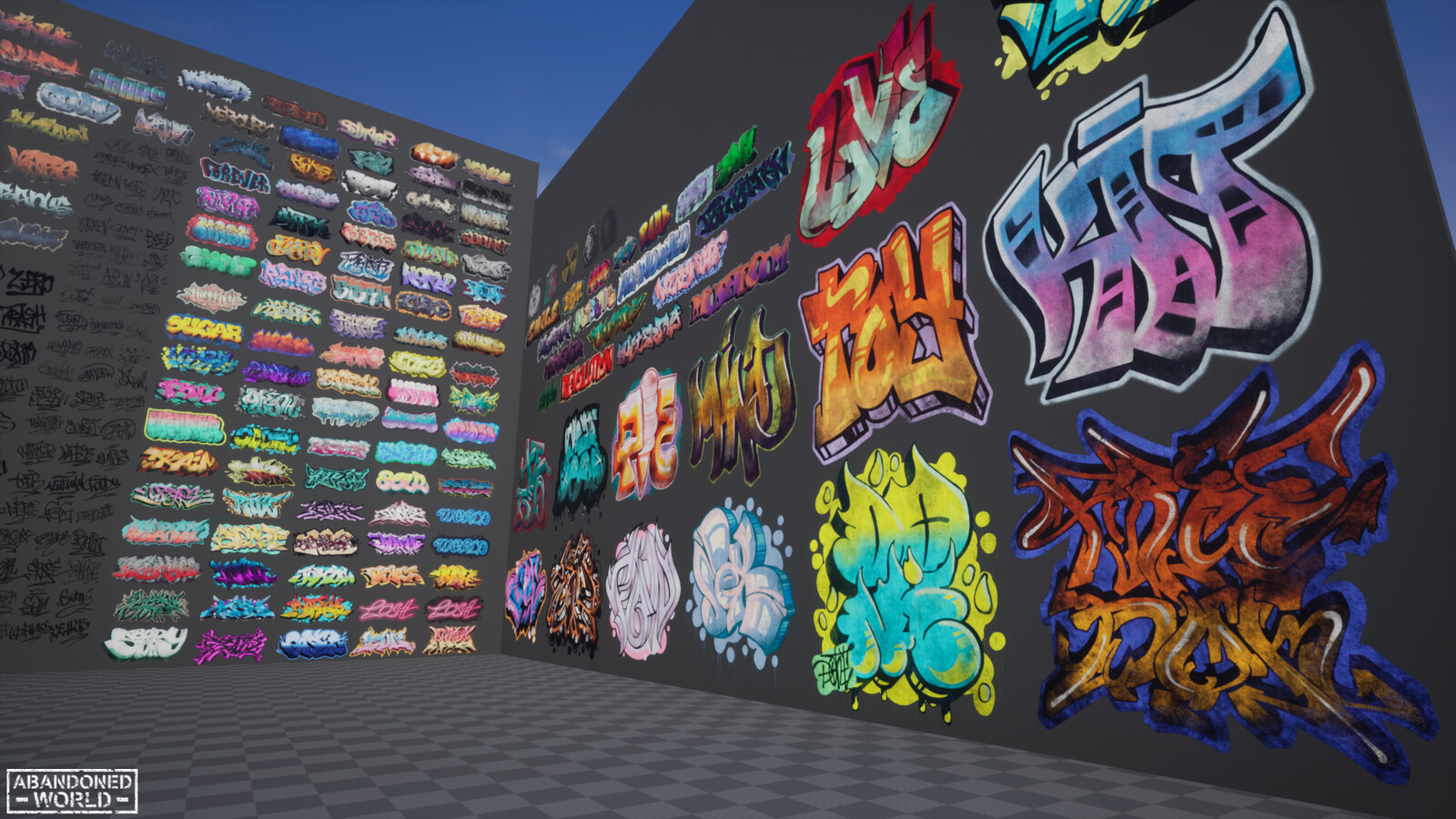 Graffiti Pack Decals 5 in 1 for UE4