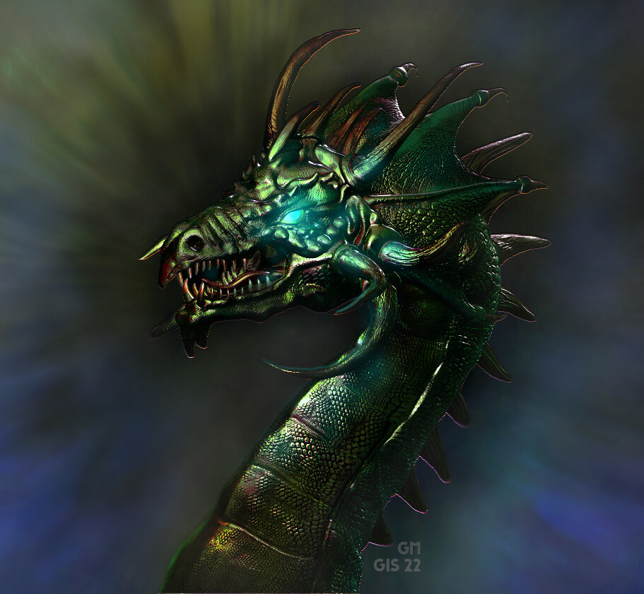 Horned Emerald Dragon 