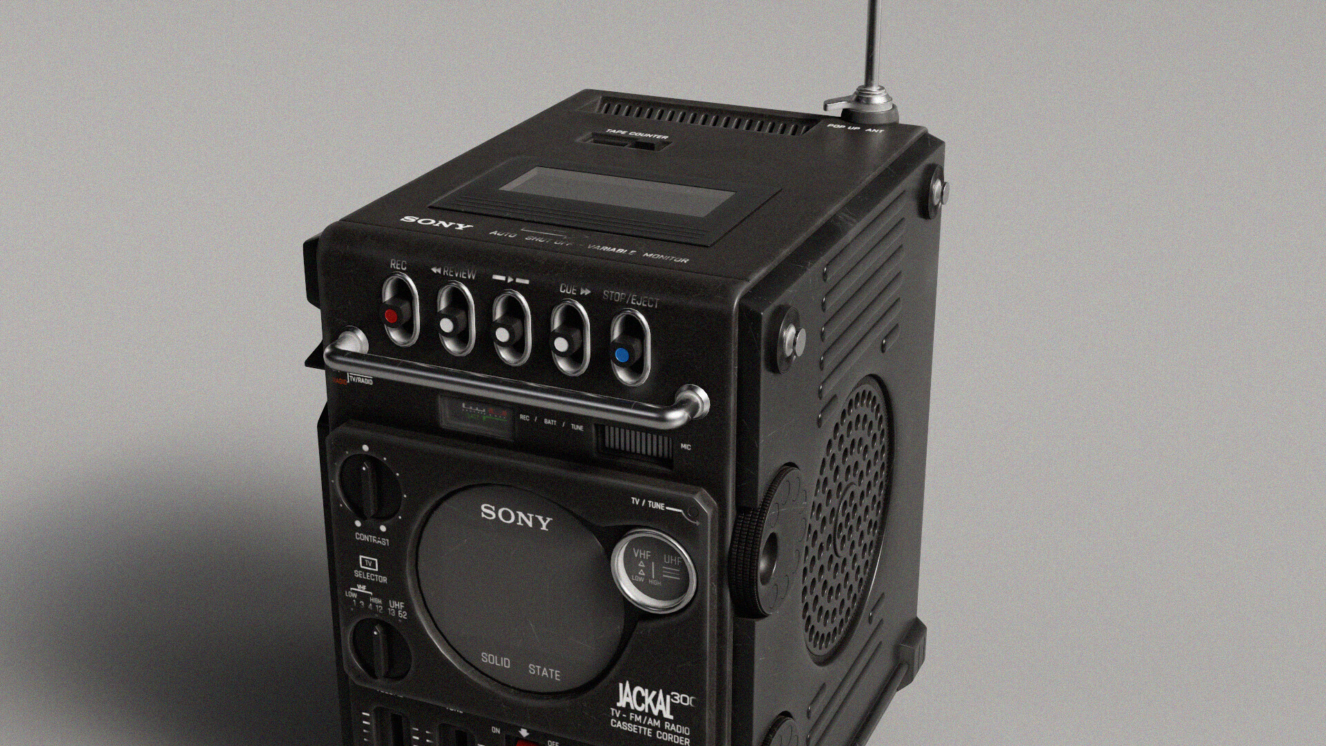 動作品 SONY TV一体型ラジカセ FX-300 JACKAL TV-FM/AM RADIO CASSETE 