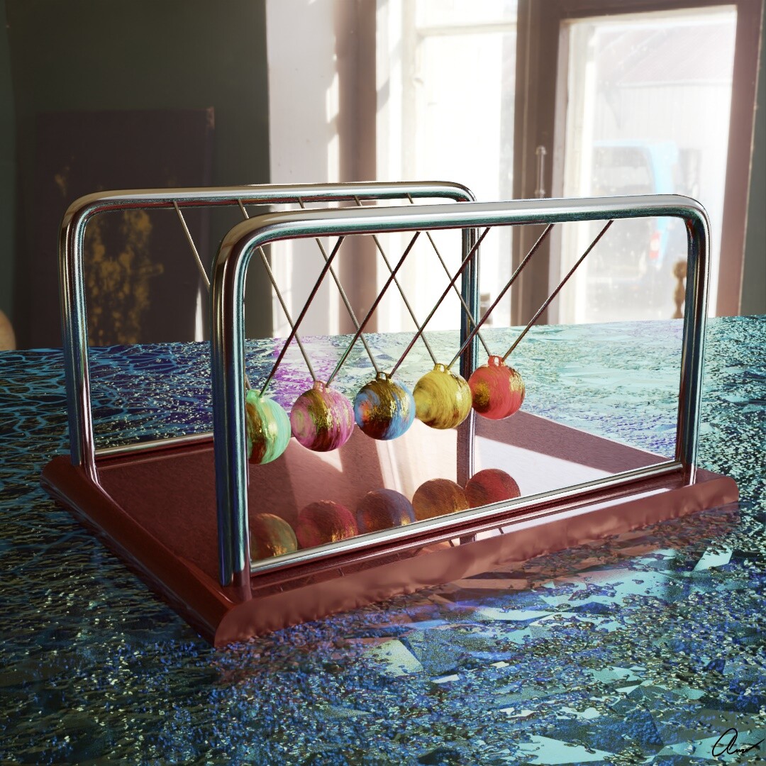 Ana Vassallo 3D Newton s Cradle ana-vassallo-3d-newton-s-cradle