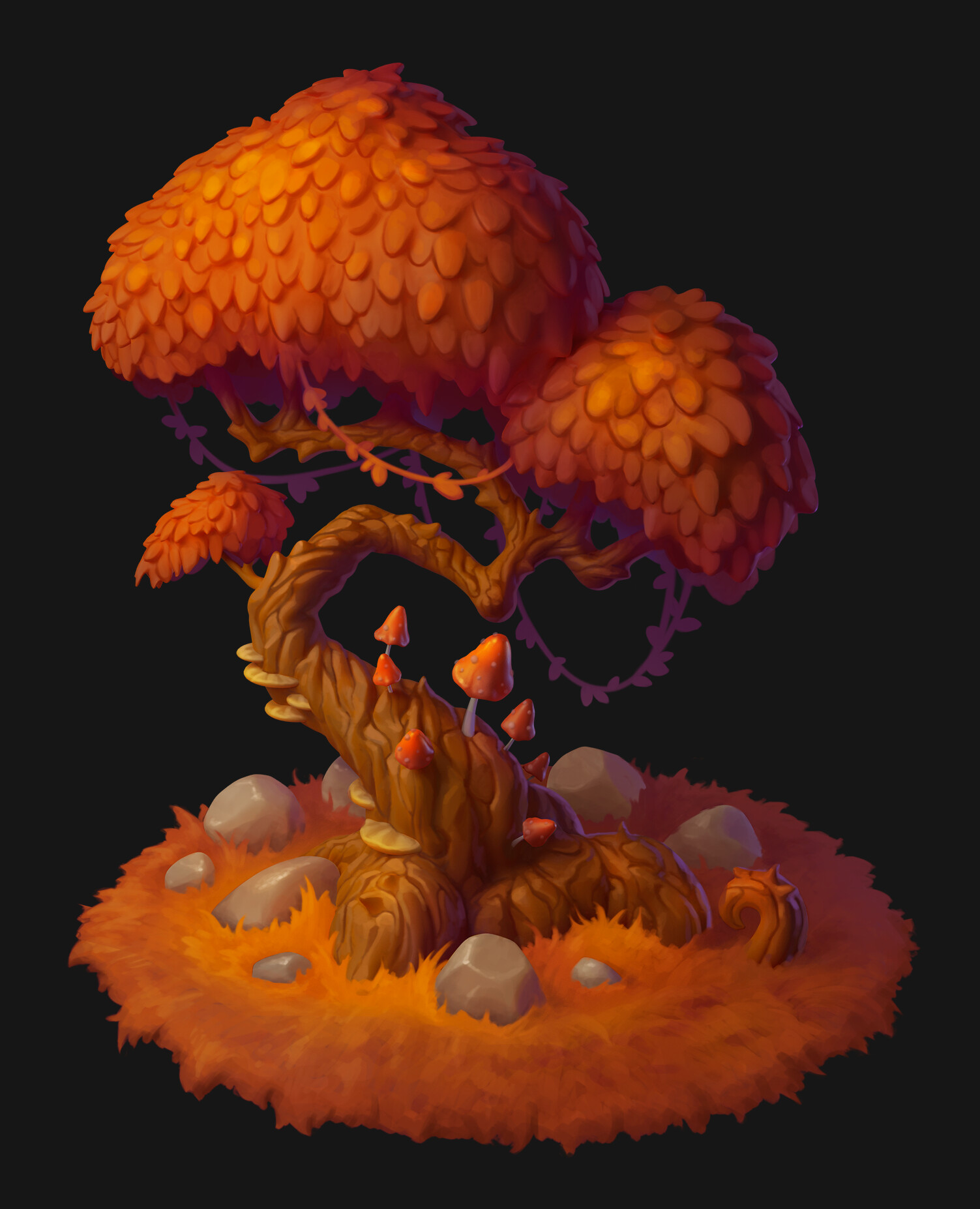 ArtStation - Autumn tree