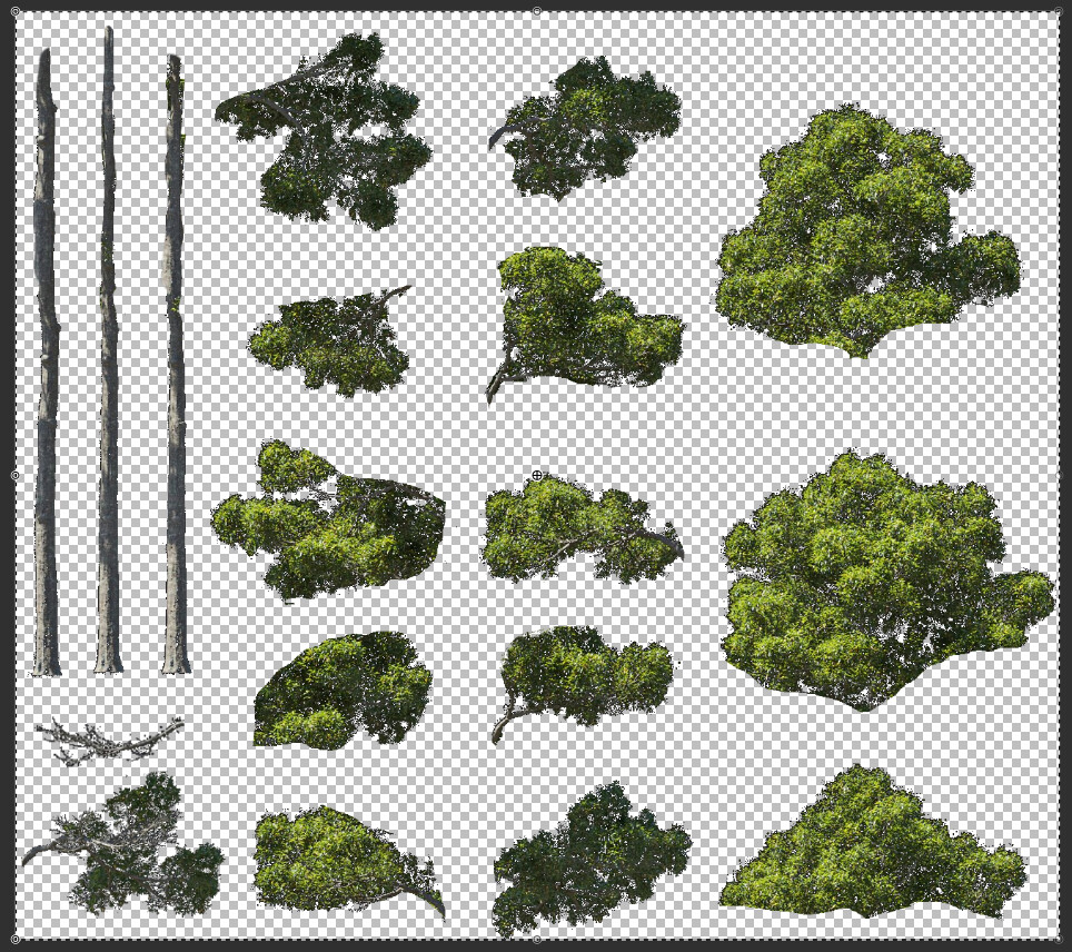 Tree kitbash set png