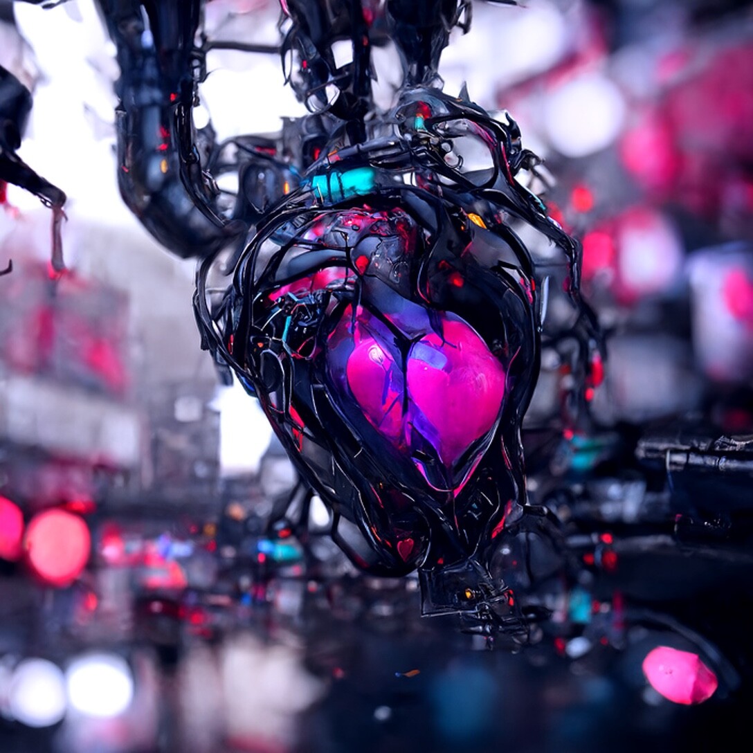 ArtStation - Artificially In Love Cyberpunk Purple Robot 4k