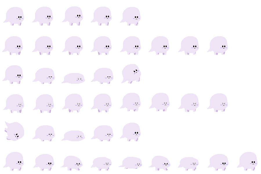 Murdo mcclelland the ghost sprite sheet design process