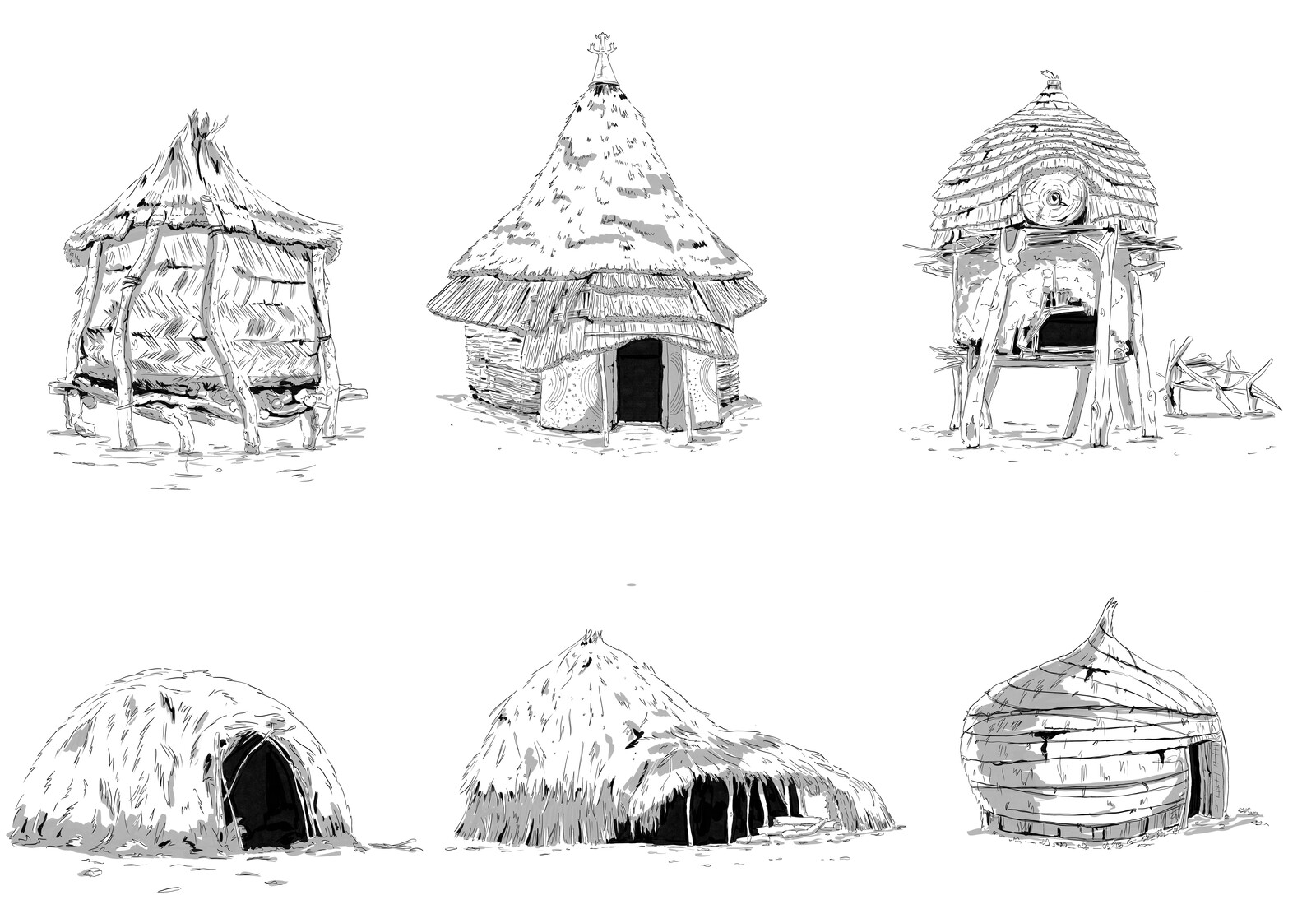 African Natural Architecture (Huts)