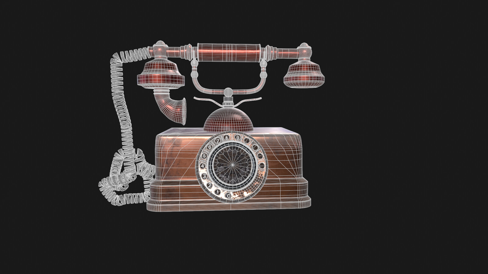wireframe with texture