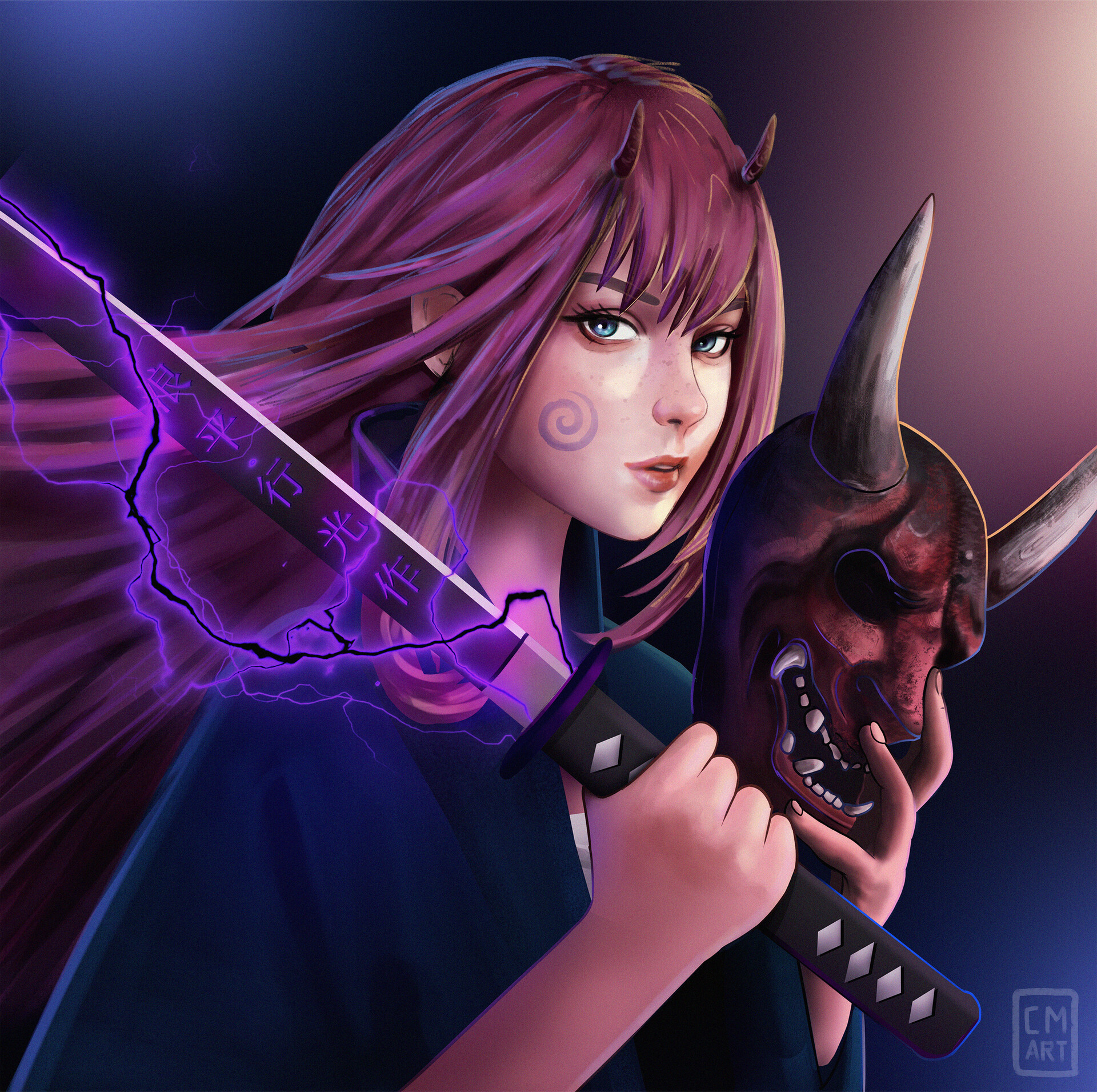 ArtStation Japanese mask girl