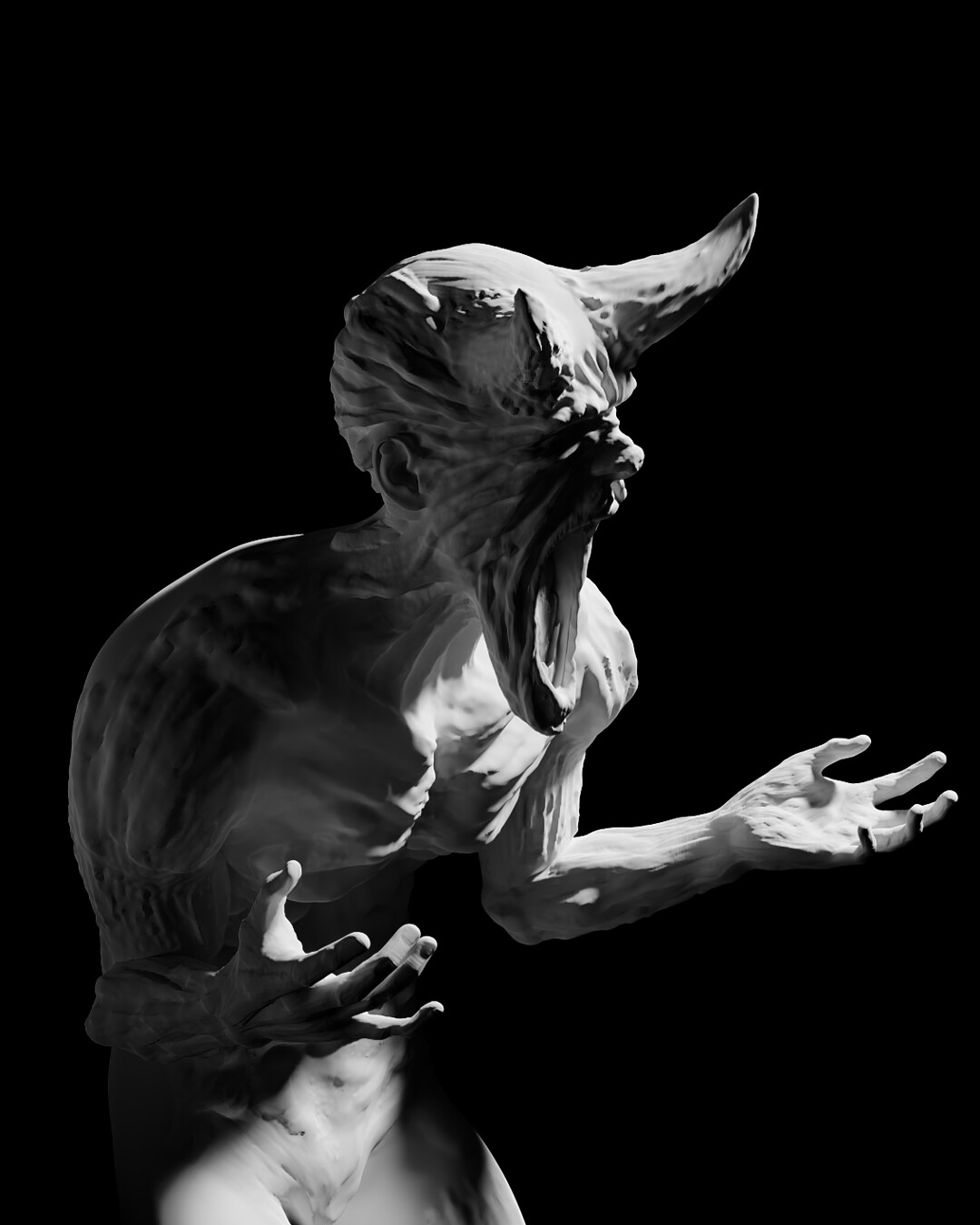 ArtStation - screaming demon