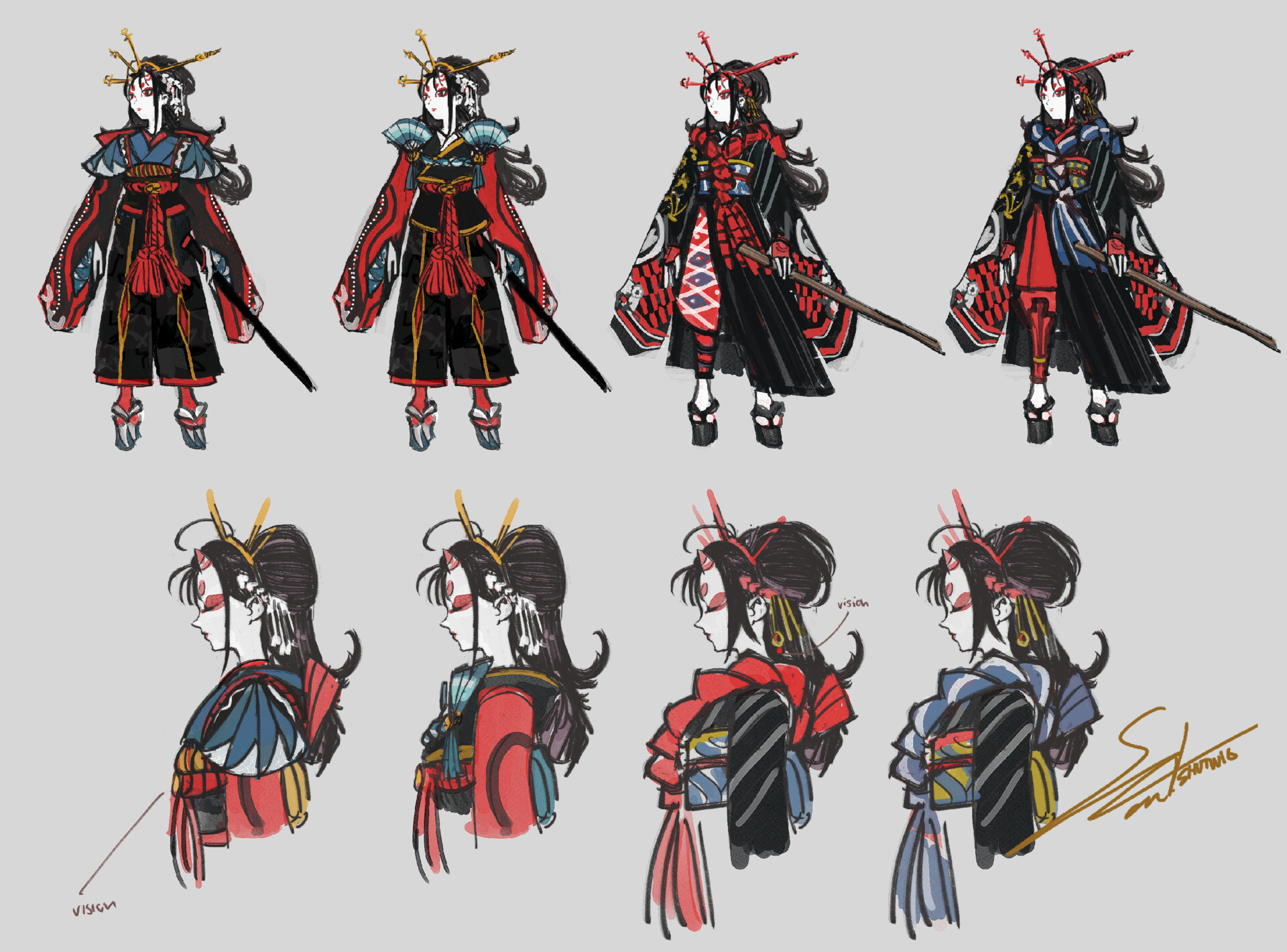 Matías Castellani López - Fukumi - Oni Geisha, image size:1920x1420