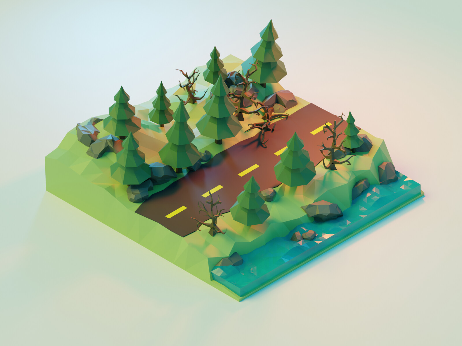 ArtStation Forest Road