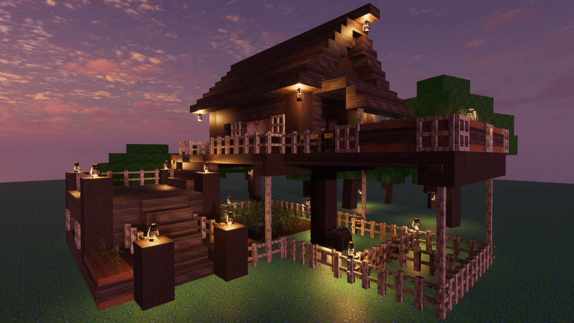 Minecraft, house, wood  1920x1080 Wallpaper 