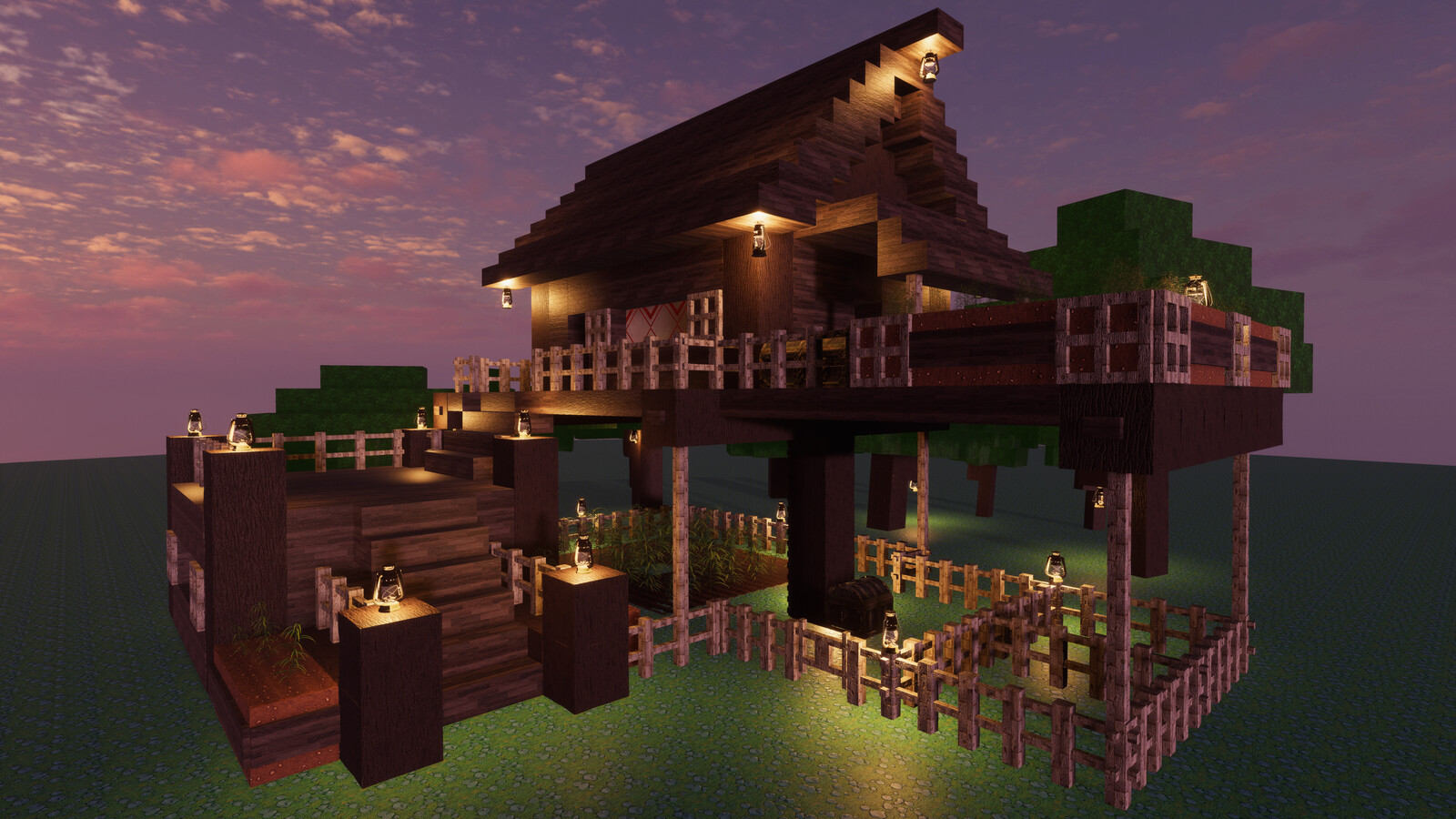 Minecraft House Retextured