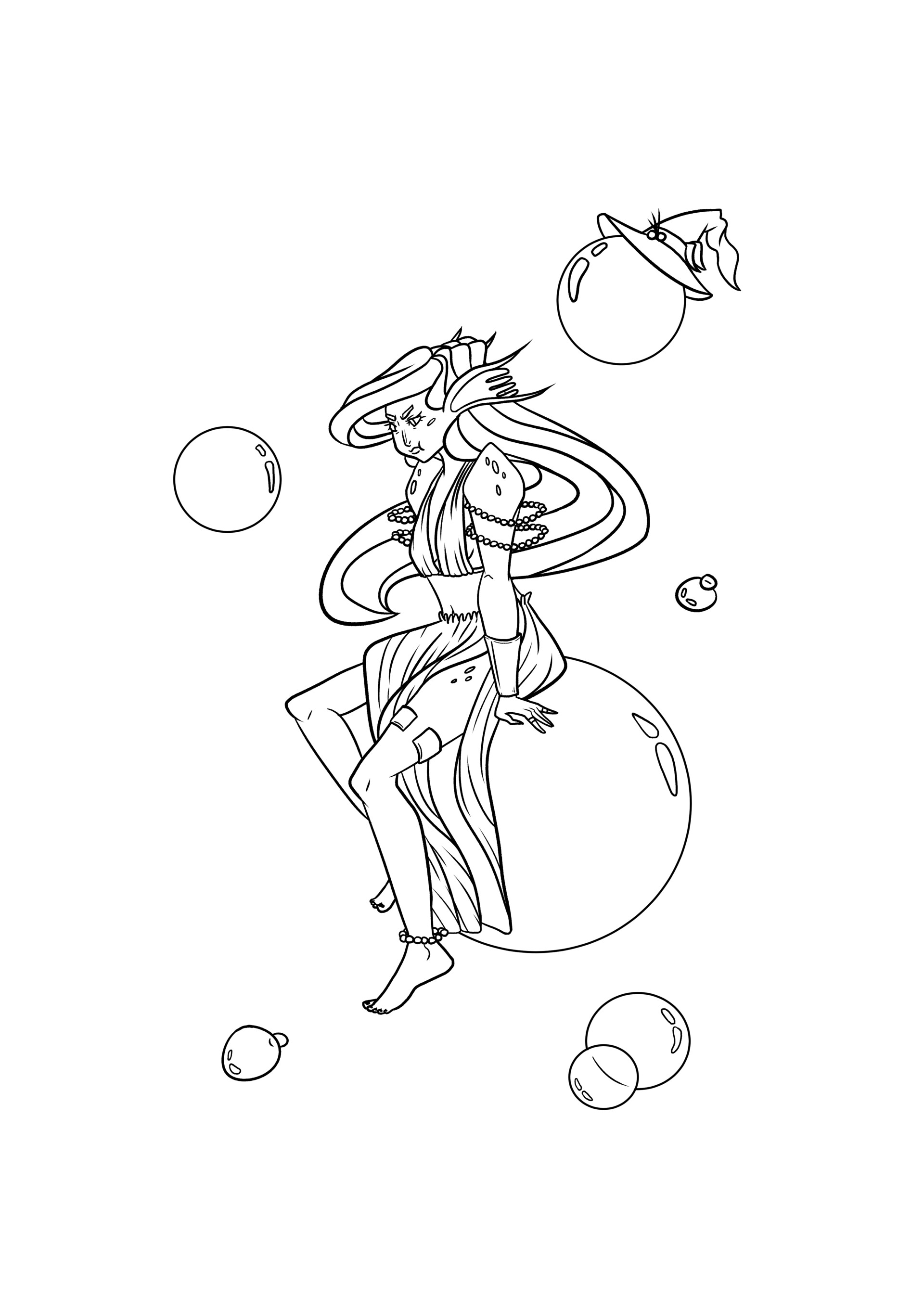 ArtStation - Water Witch coloring page