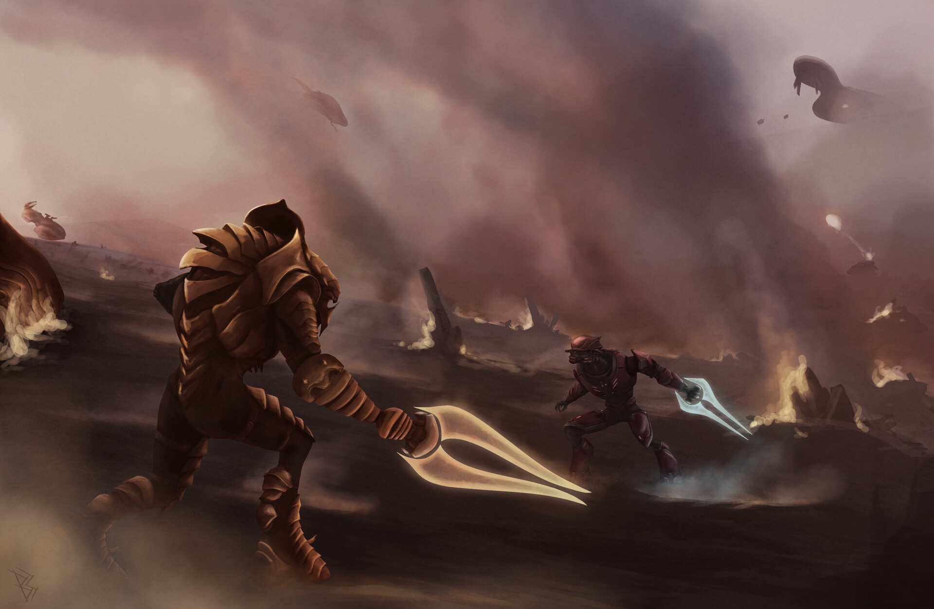 ArtStation "Halo Swords of Sanghelios" Concept Illustration