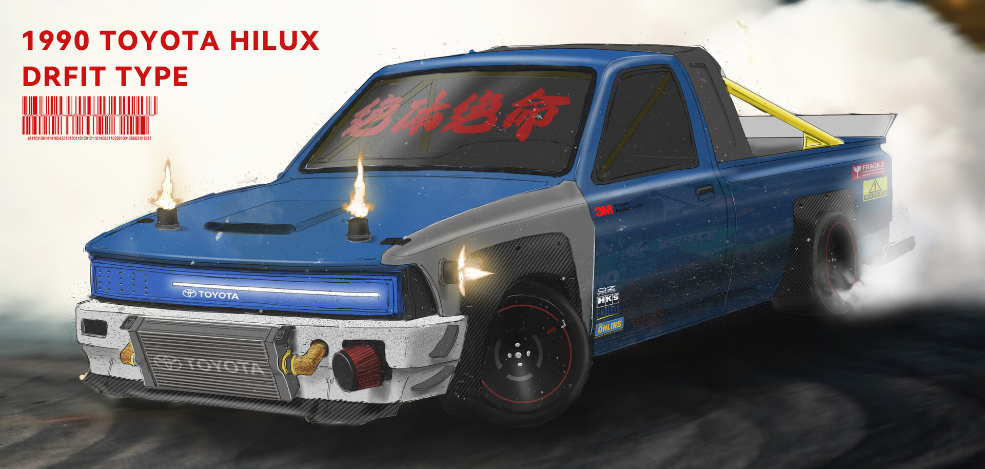 ArtStation - 1990 TOYOTA HILUX DRIFT TYPE
