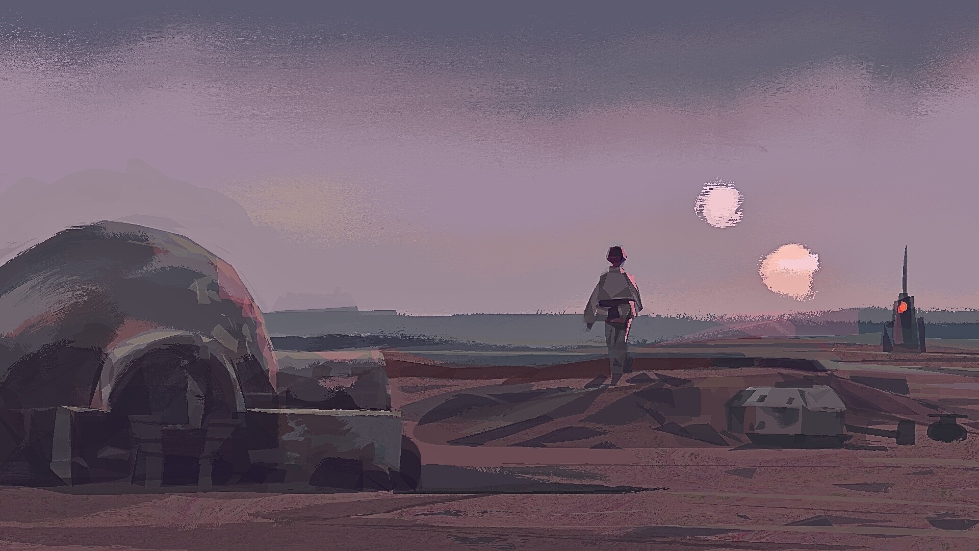 Binary sunset new arrivals wallpaper
