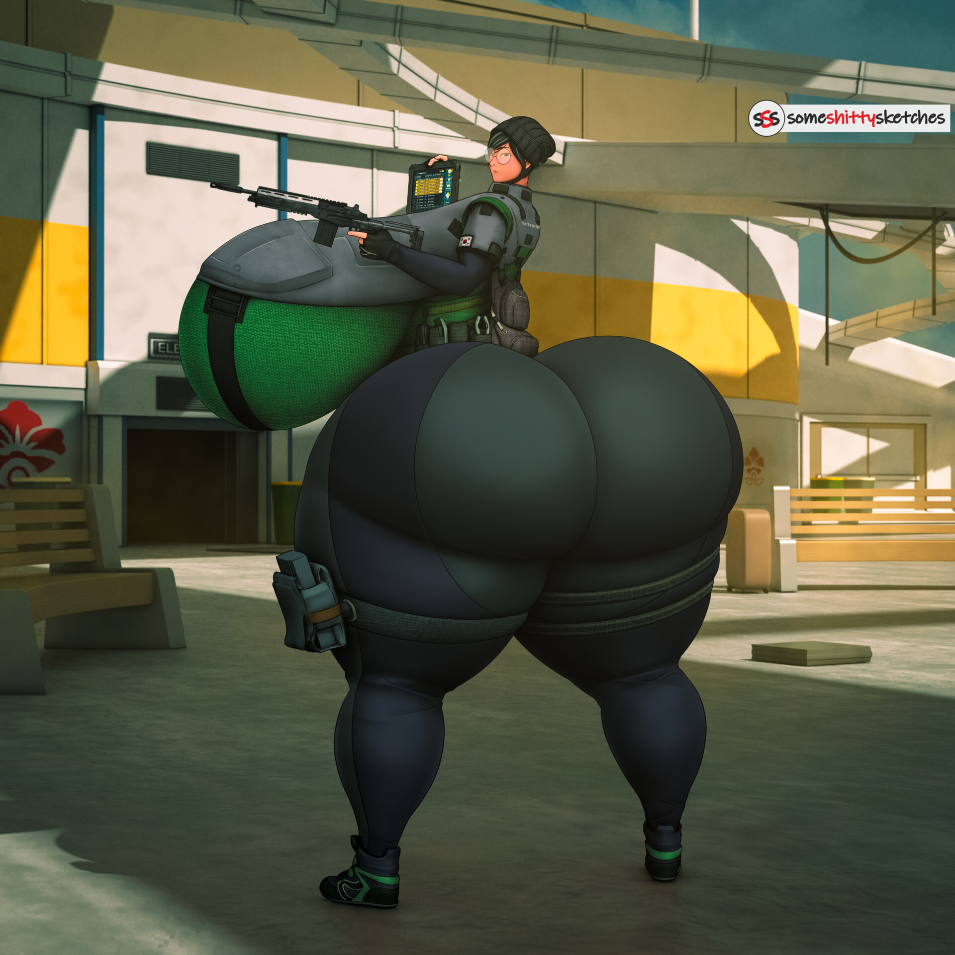 ArtStation - HYPER THICC DOKKAEBI / r6s [COMMISSION]