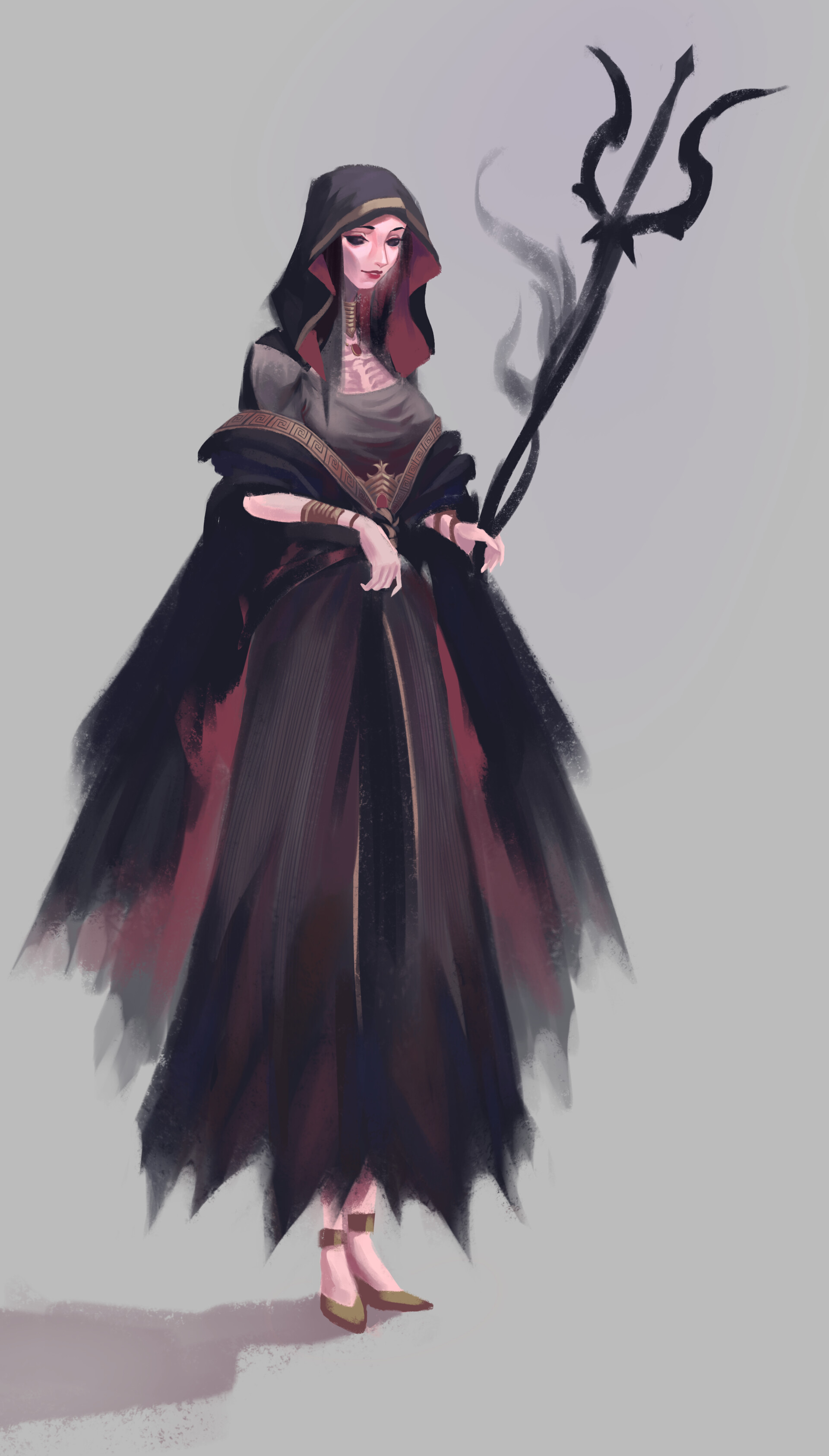 ArtStation - COMMISSIONED - Vudja, Goddess of the Underworld, image size:1920x3369