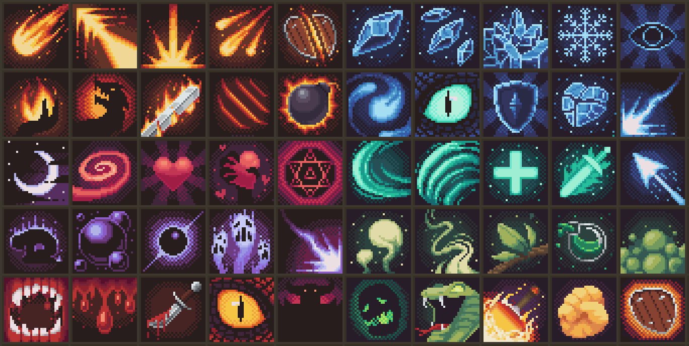ArtStation Pixel Art Ability Icons