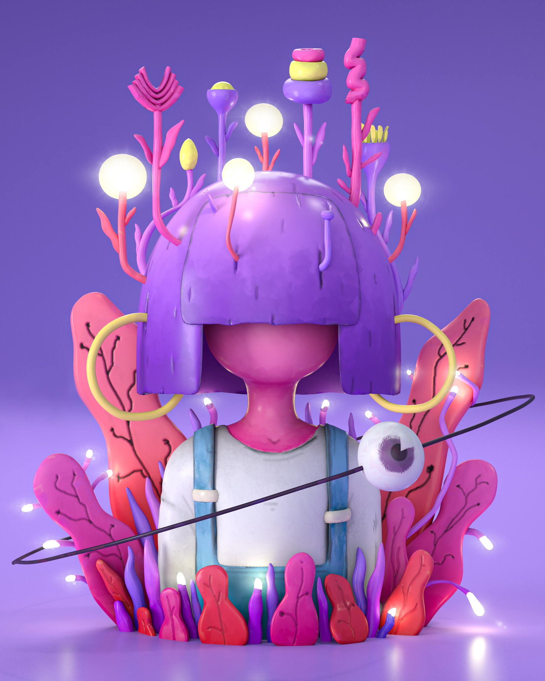 ArtStation - purple girl