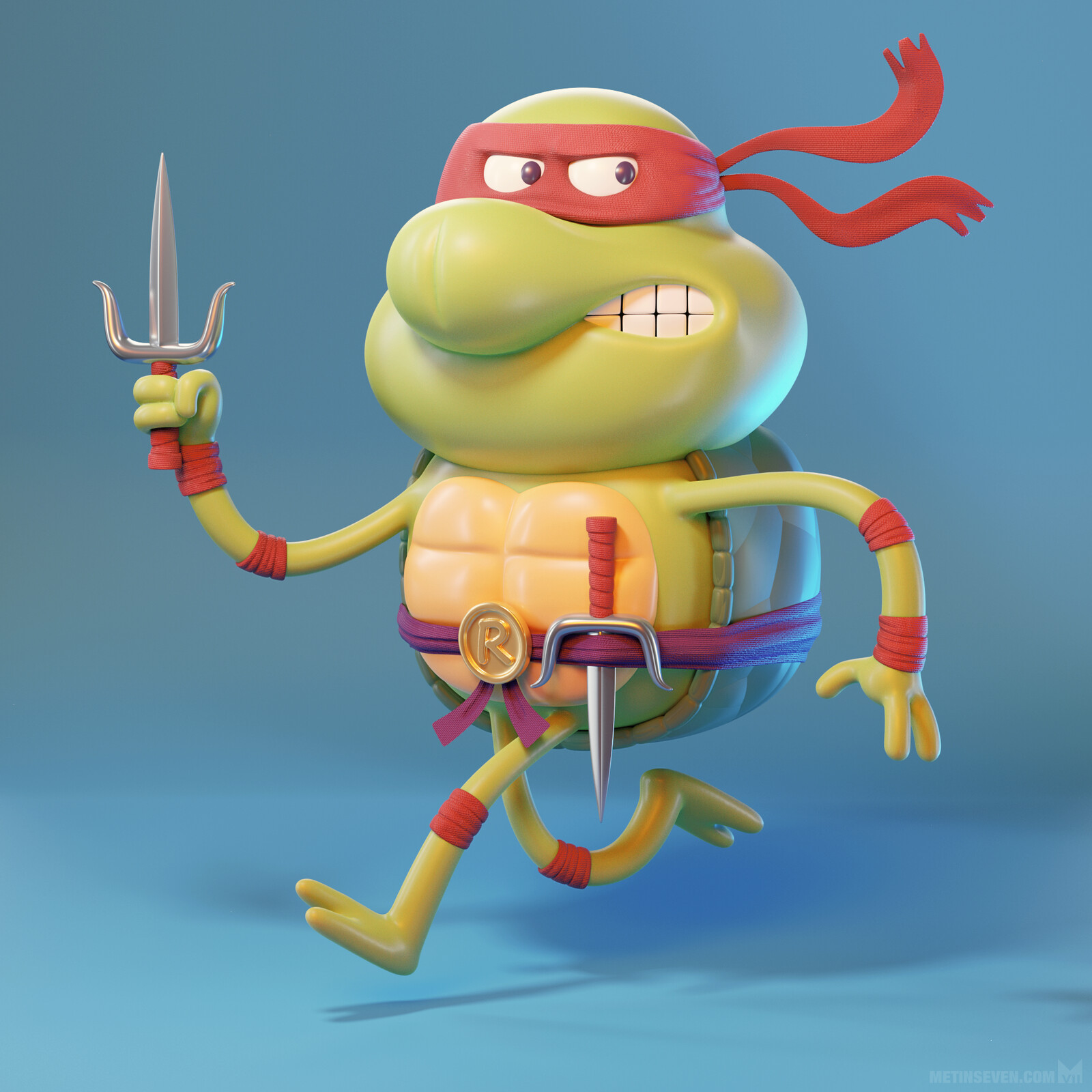 Cowabunga! 🐢 | Tribute to the Teenage Mutant Ninja Turtles, based on a drawing by Matt Kaufenberg. Guess who this is? A hint is on his belt. 😉