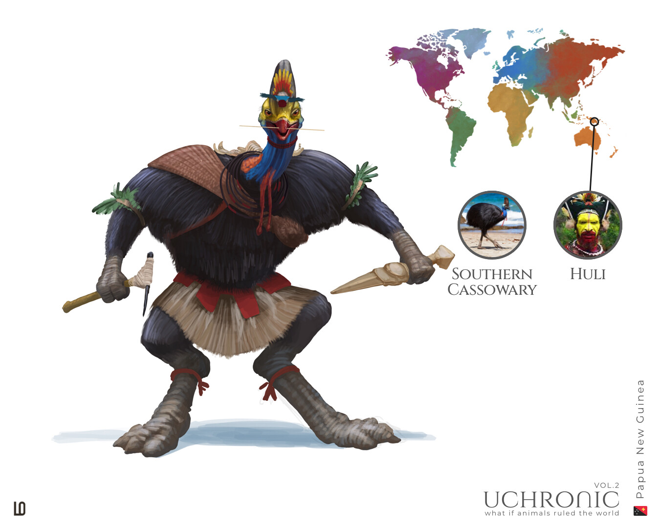 Huli, as a Southern Cassowary , they was the first antecesor of one of the most important tribes in Papua New Guinea.