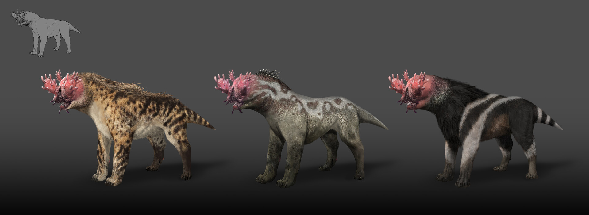 ArtStation - Concept Creature design_Alien Hyena