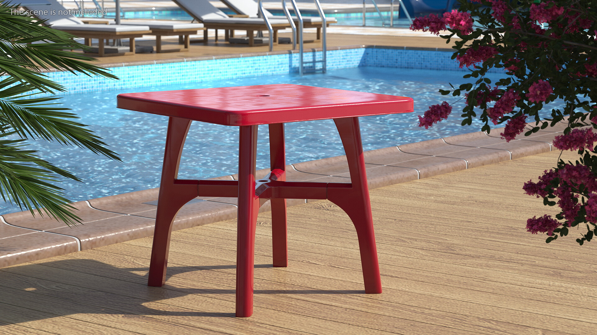 ArtStation Plastic outdoor table red