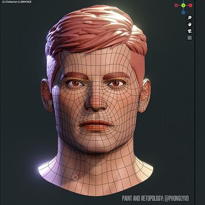 Retopology Man's Face in Blender
