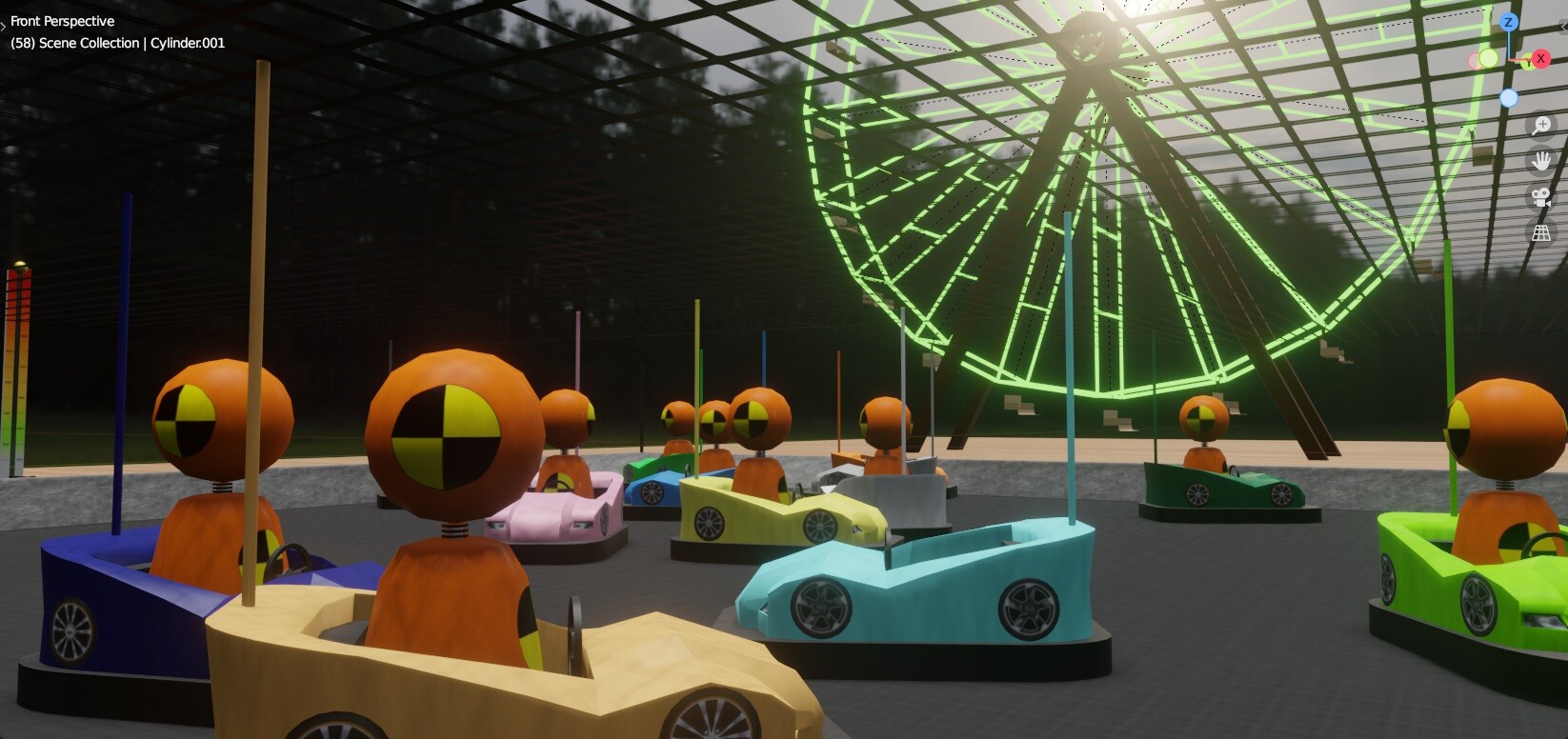 Artstation amusement park trial stage 
