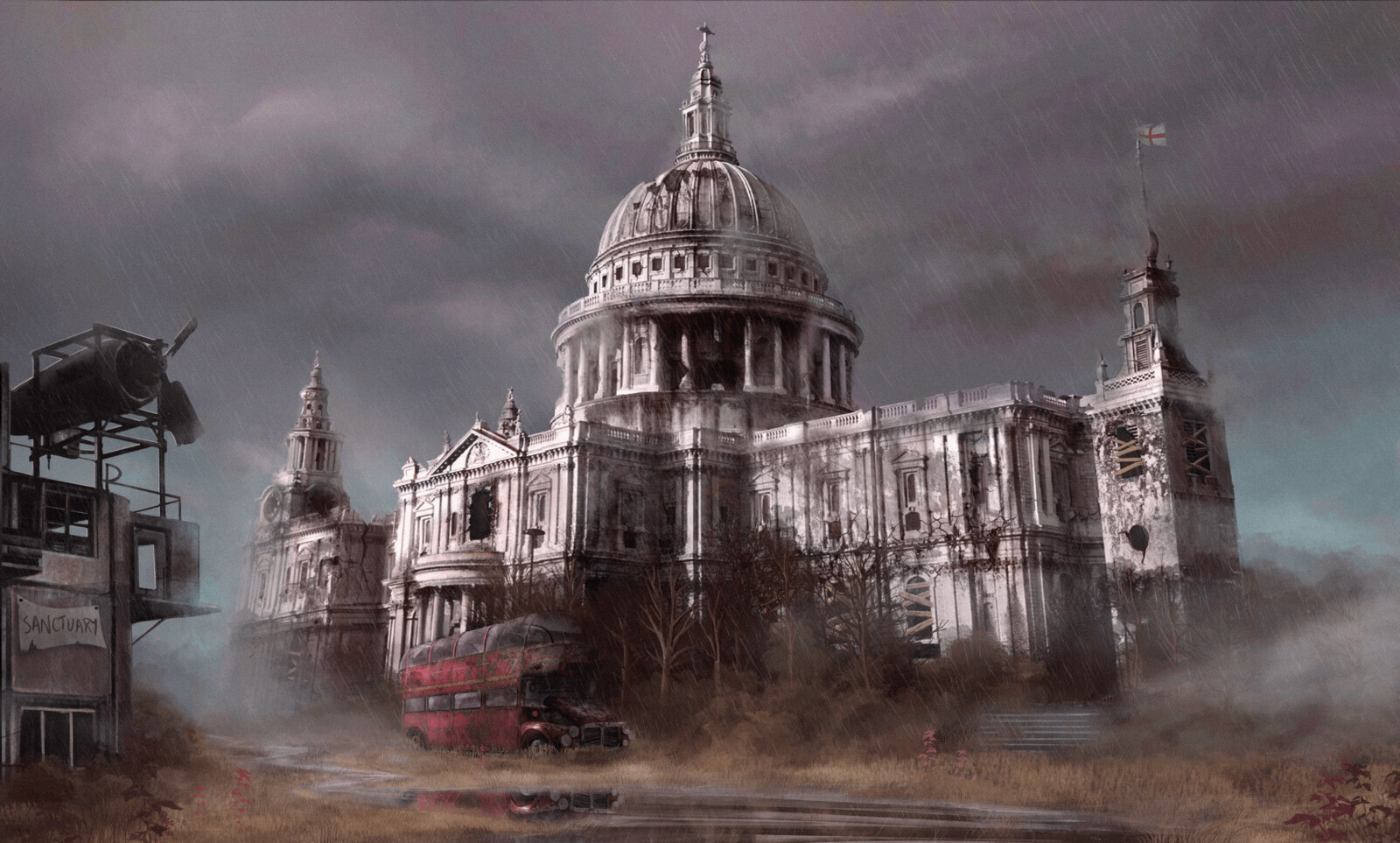 St. Pauls Cathedral Final Environment Painting.