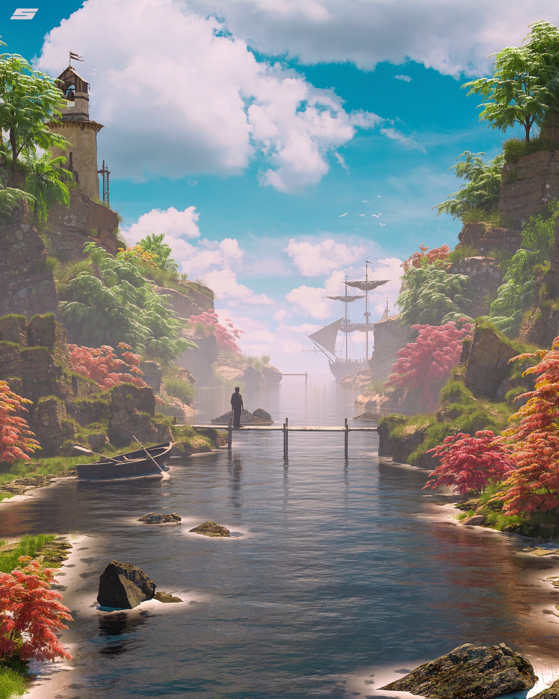 ArtStation - Island concept art.