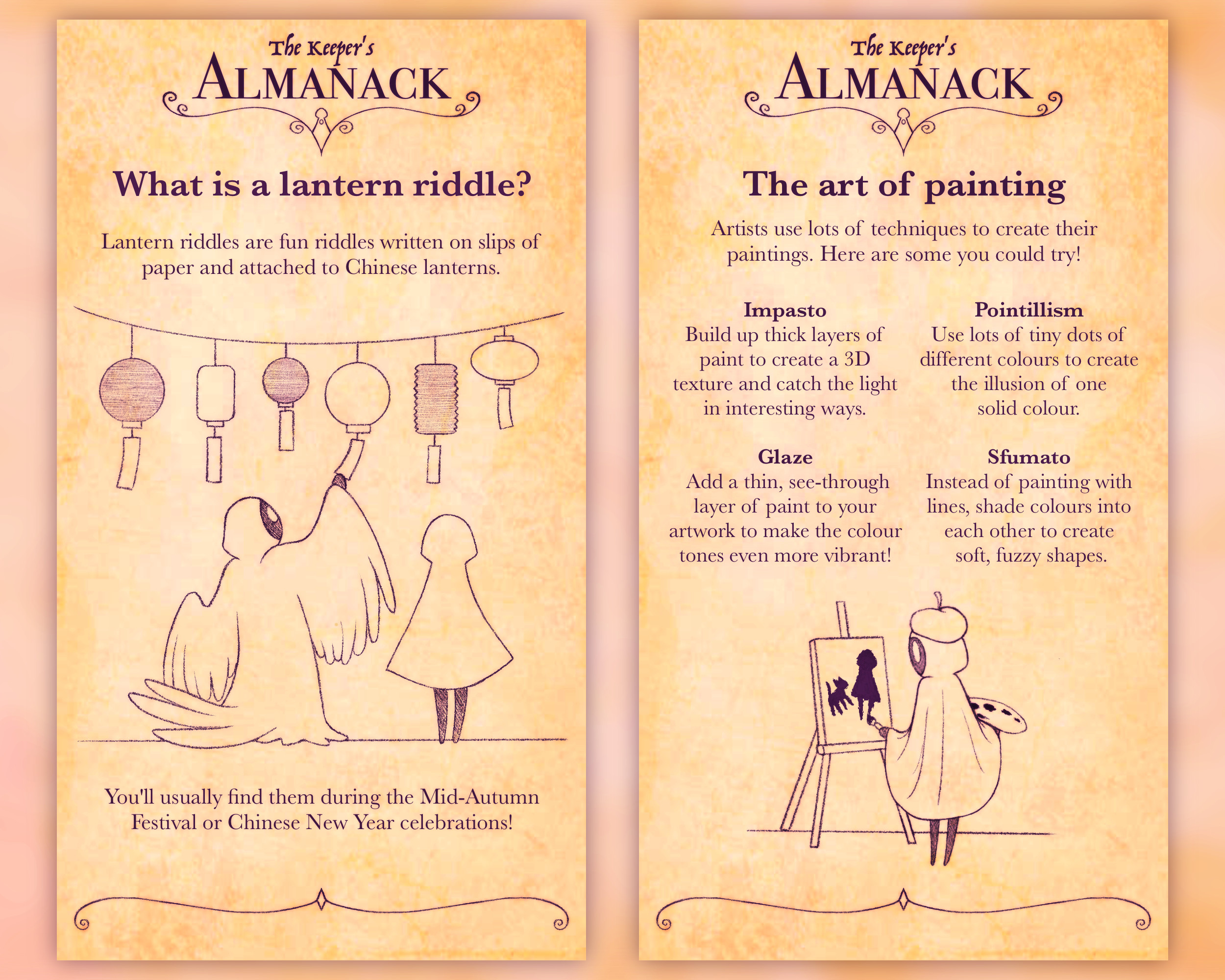 The Keeper's Almanack, page 3 and 4.