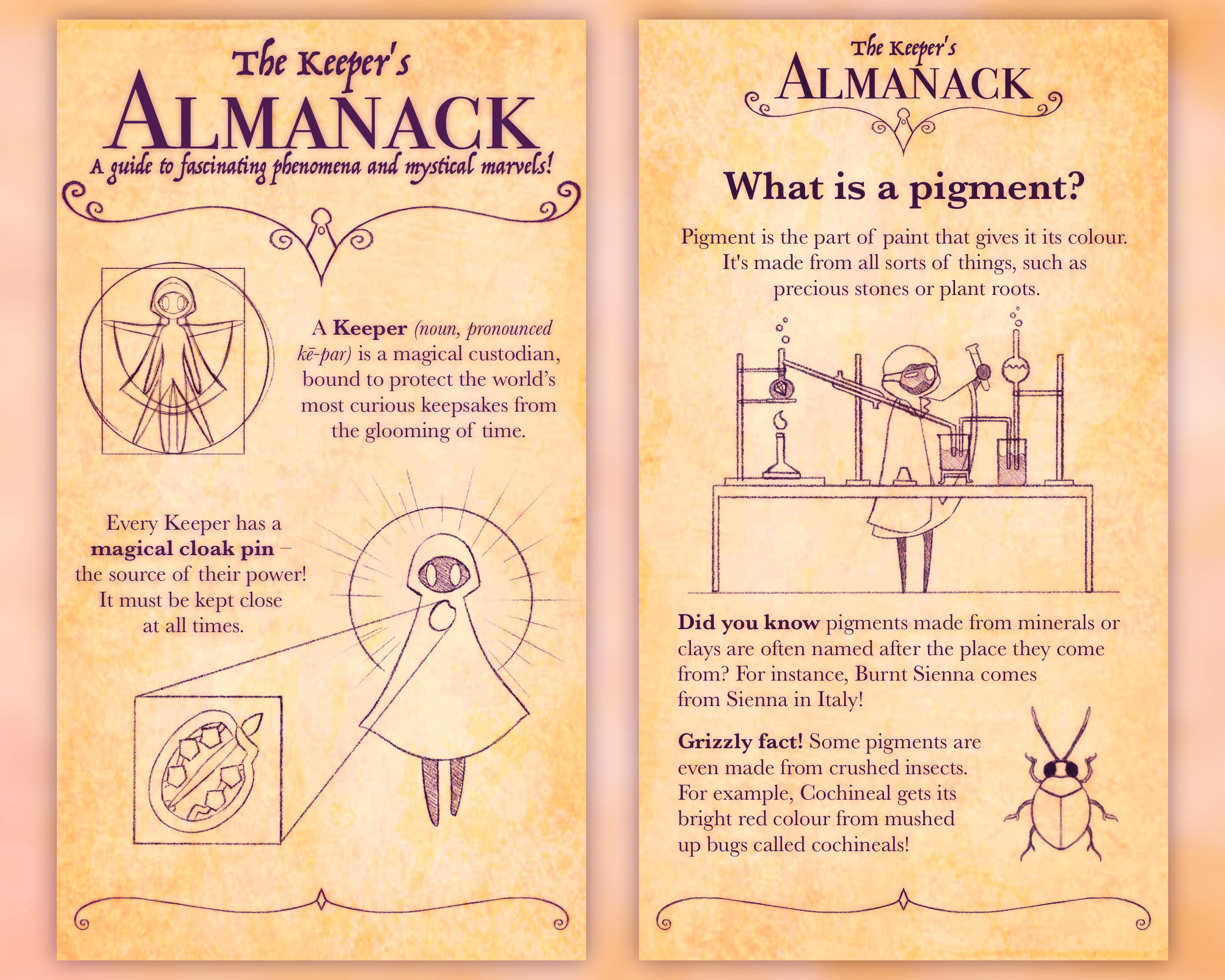 The Keeper's Almanack, page 1 and 2.