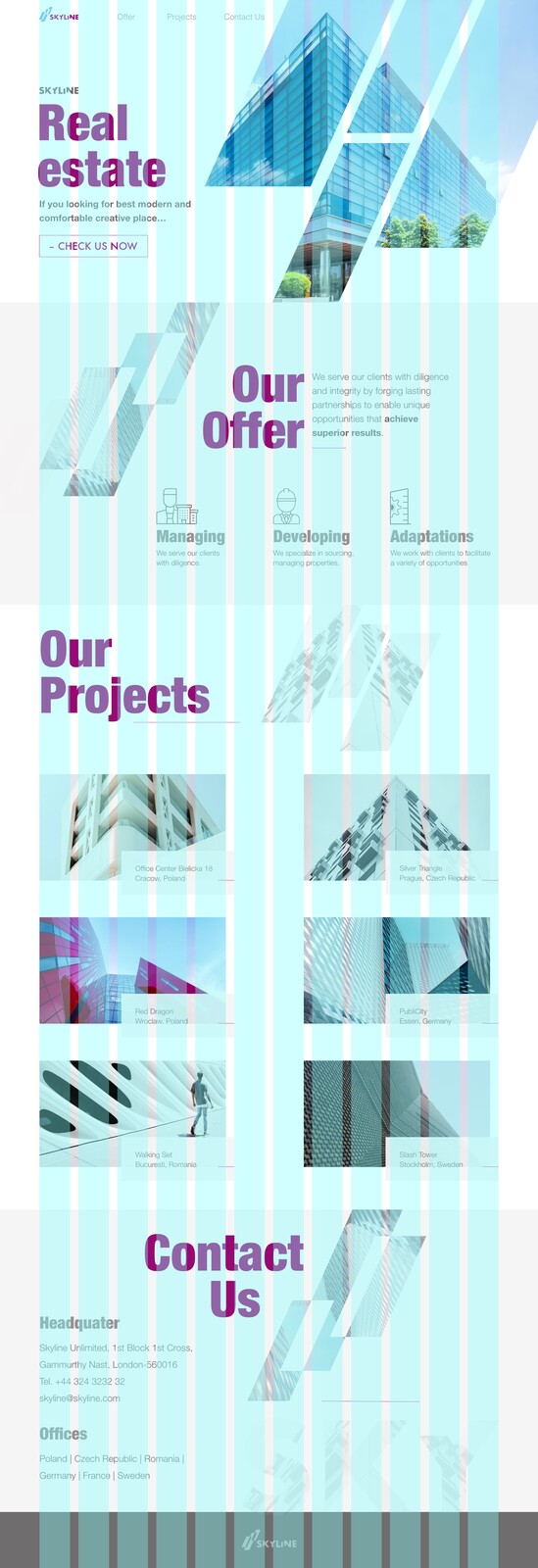 Onepage with grid