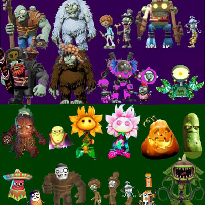 Plants Vs Zombies Garden Warfare 2 all every Icons by sm65coolguy