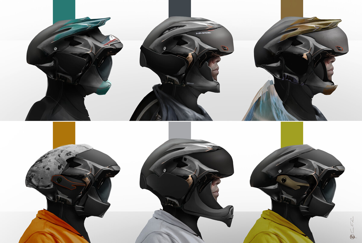 Artstation Futuristic Helmet Designs