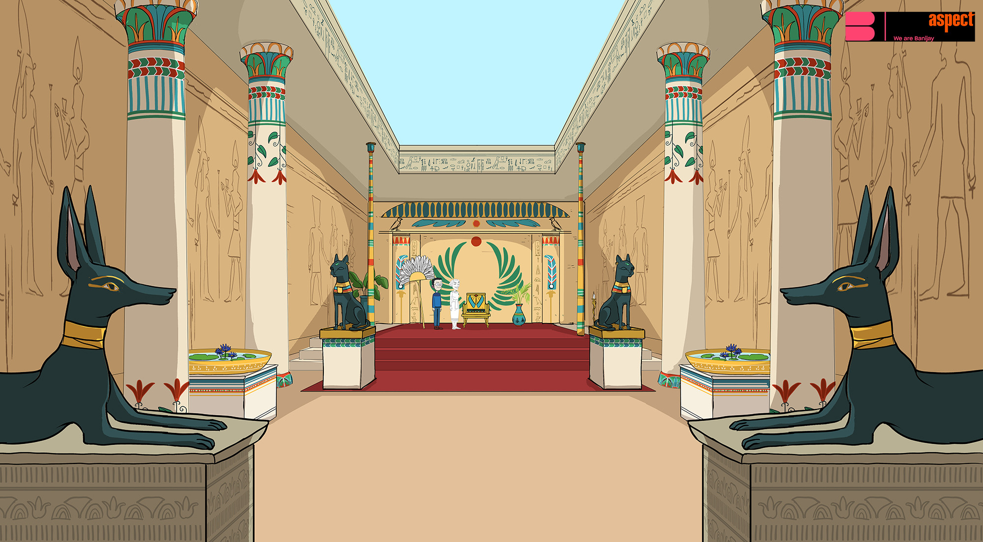 Cleopatra episode
INT Egyptian Palace and Cleopatra's throne