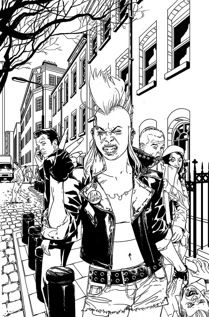 Digital line art for Punk Mambo 0