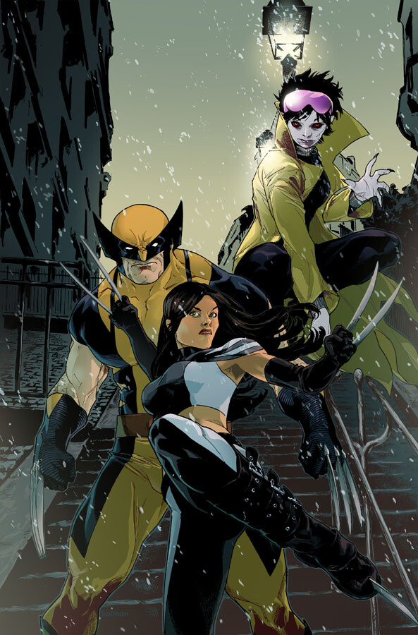 Cover art for X-23 issue 11. Mutants in Paris.