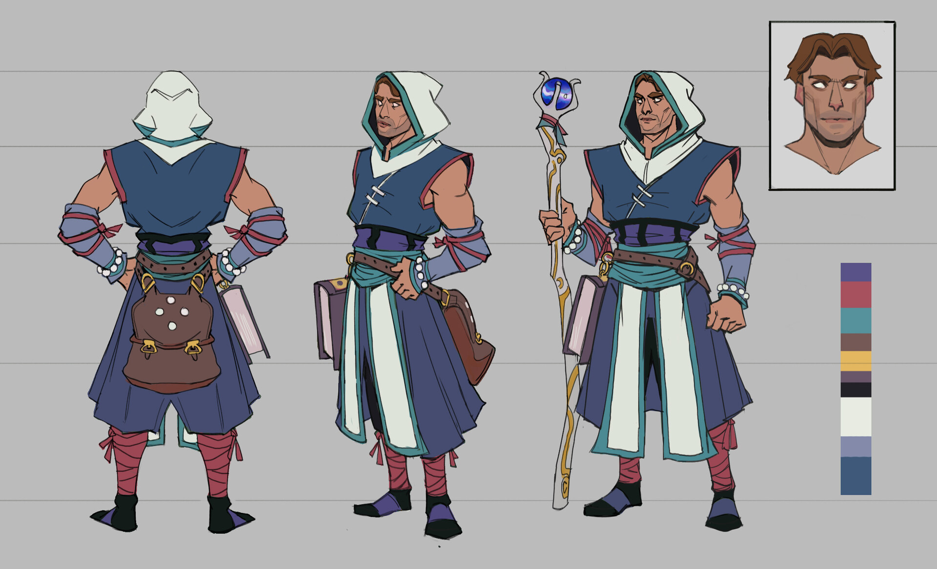 ArtStation Monk Sorcerer Design Step by Step