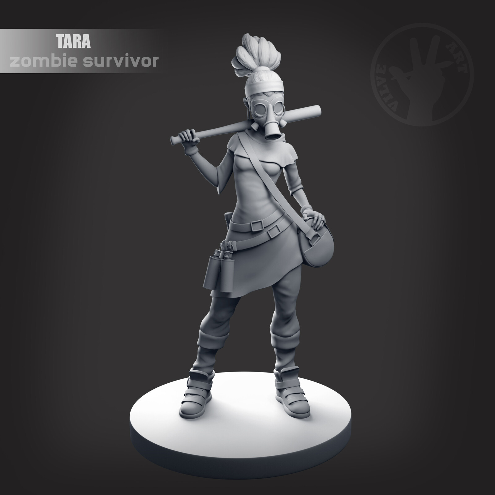 Tara "Zombie survivor" digital sculpture
