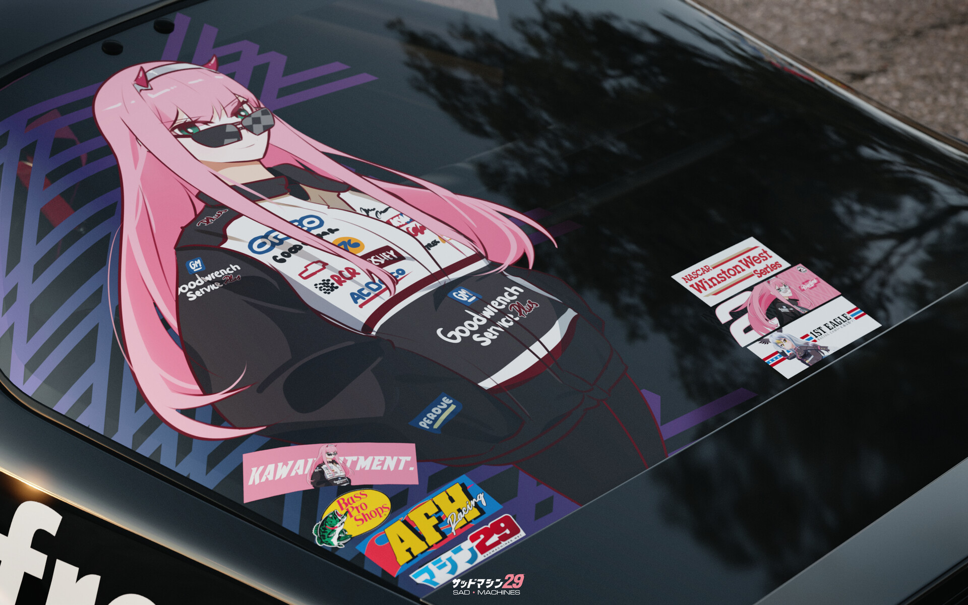 This is as rare moment when an Anime like Yu-Gi-Oh sponsors a NASCAR race  car, The anime was in the height of popularity back then. When will we see  a paint scheme