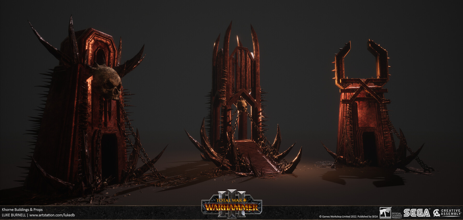 Luke Burnell Total War Warhammer 3 Khorne Buildings and Props